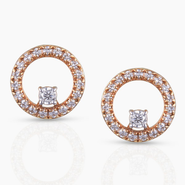 Celestial Diamond Circle Studs