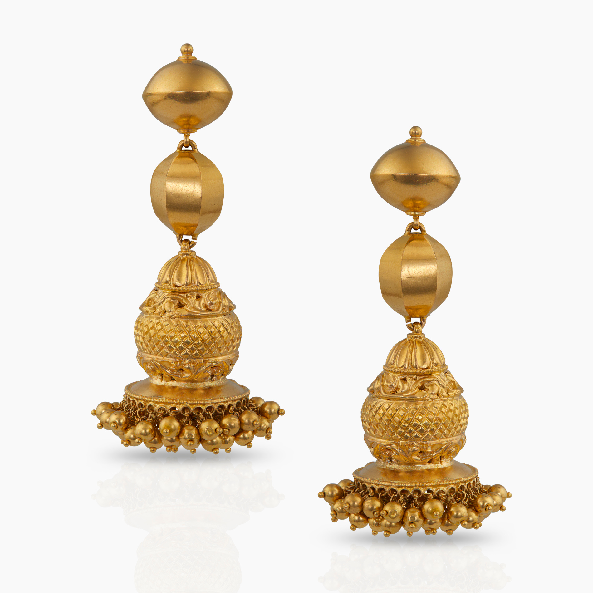 Golden Sphere Earrings
