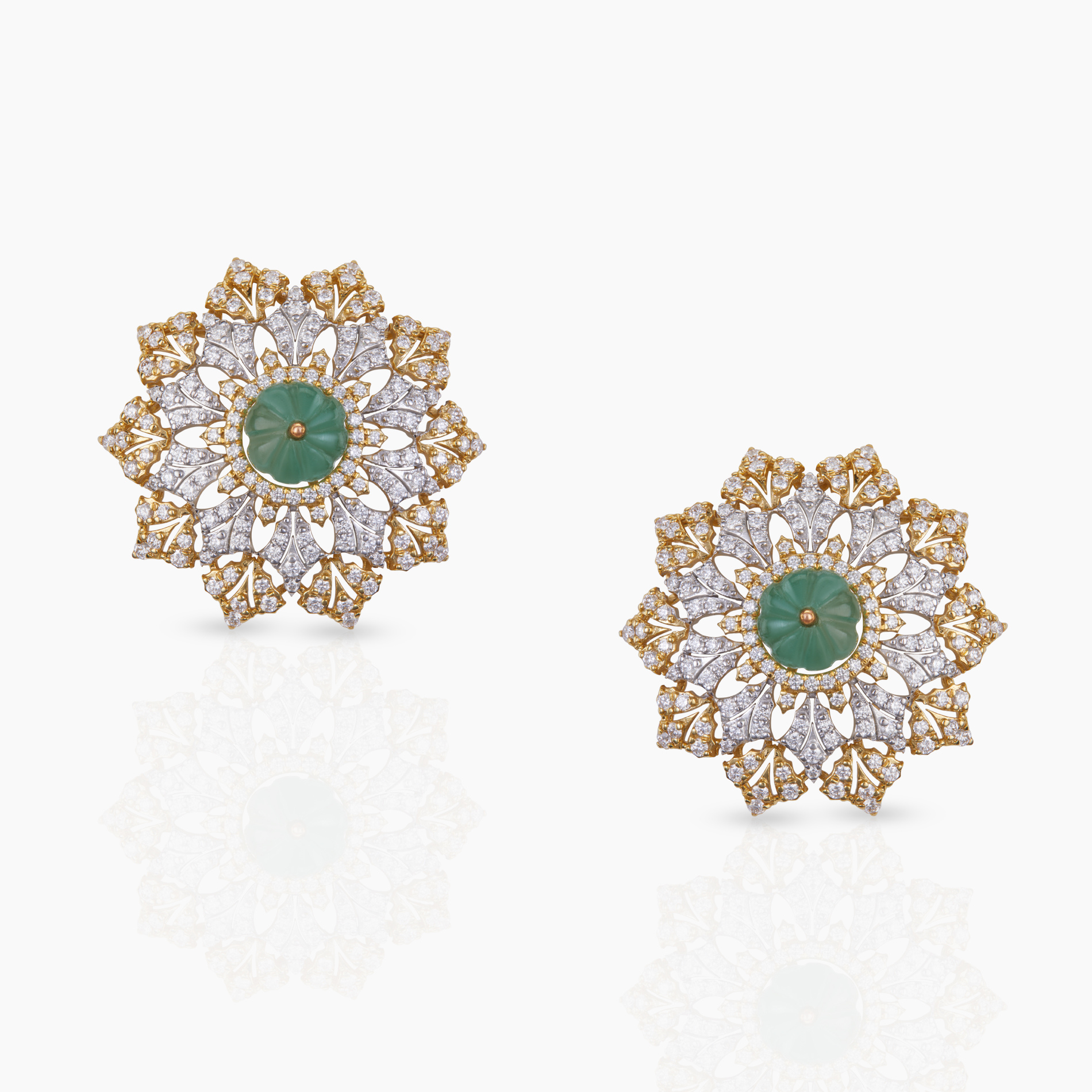 Two Colored Emerald Studs