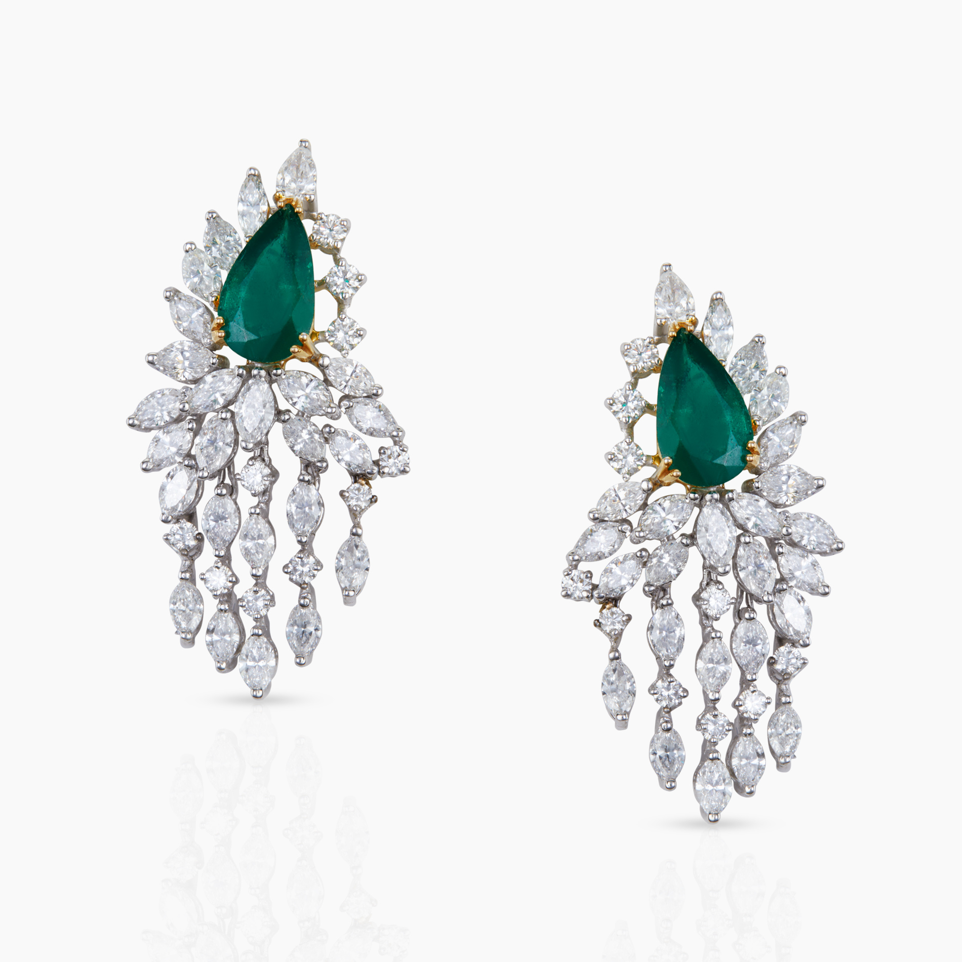 Classic Cocktail Emerald Earrings