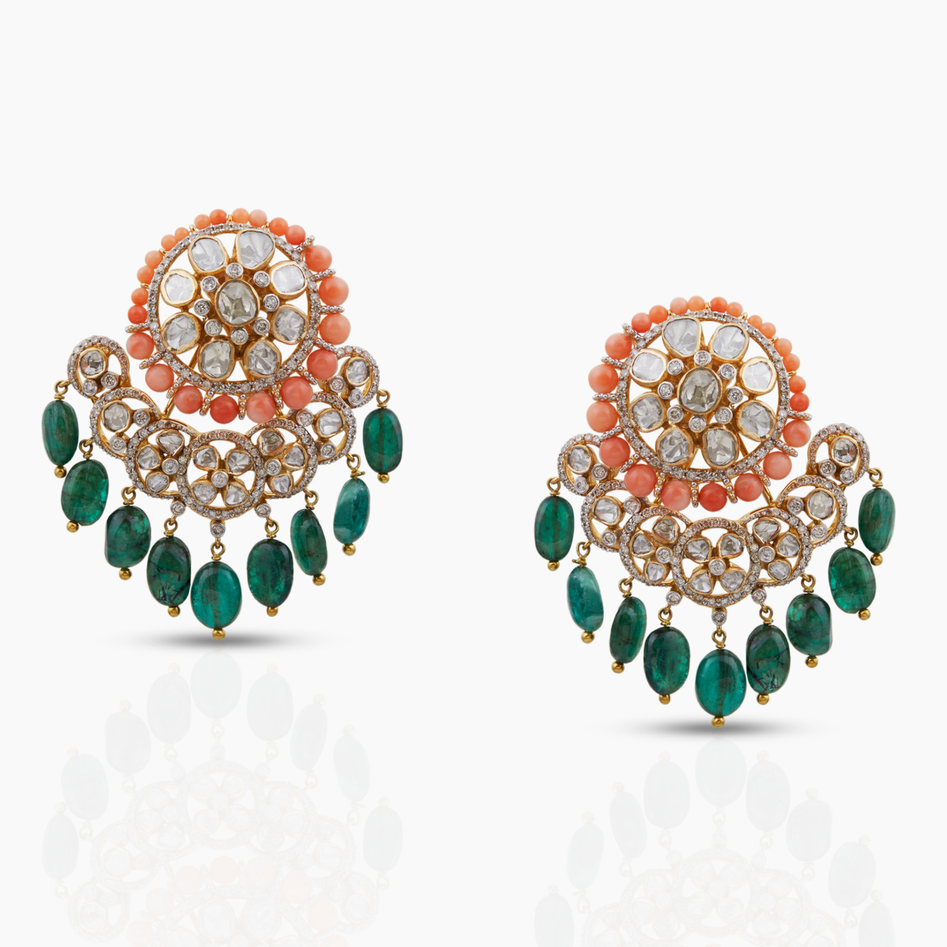 India Tri Color Earrings