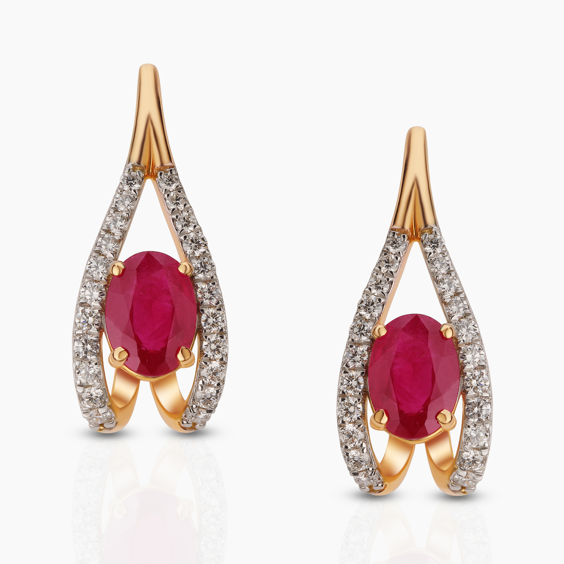 Minimalistic Ruby Studs