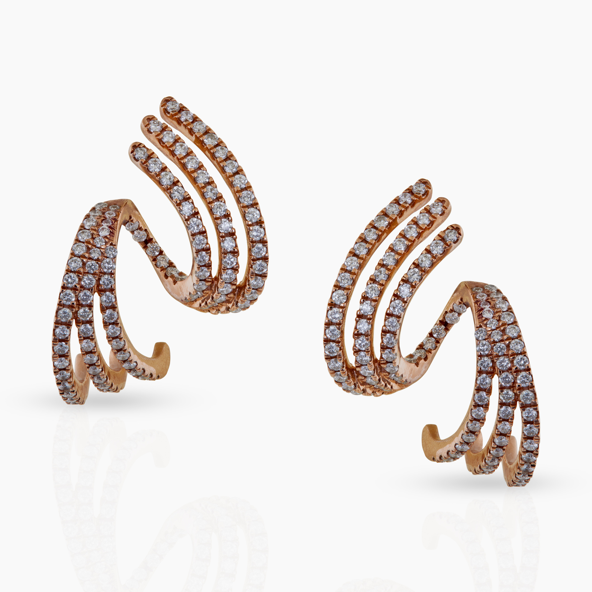 Zig Zag Diamond Earrings