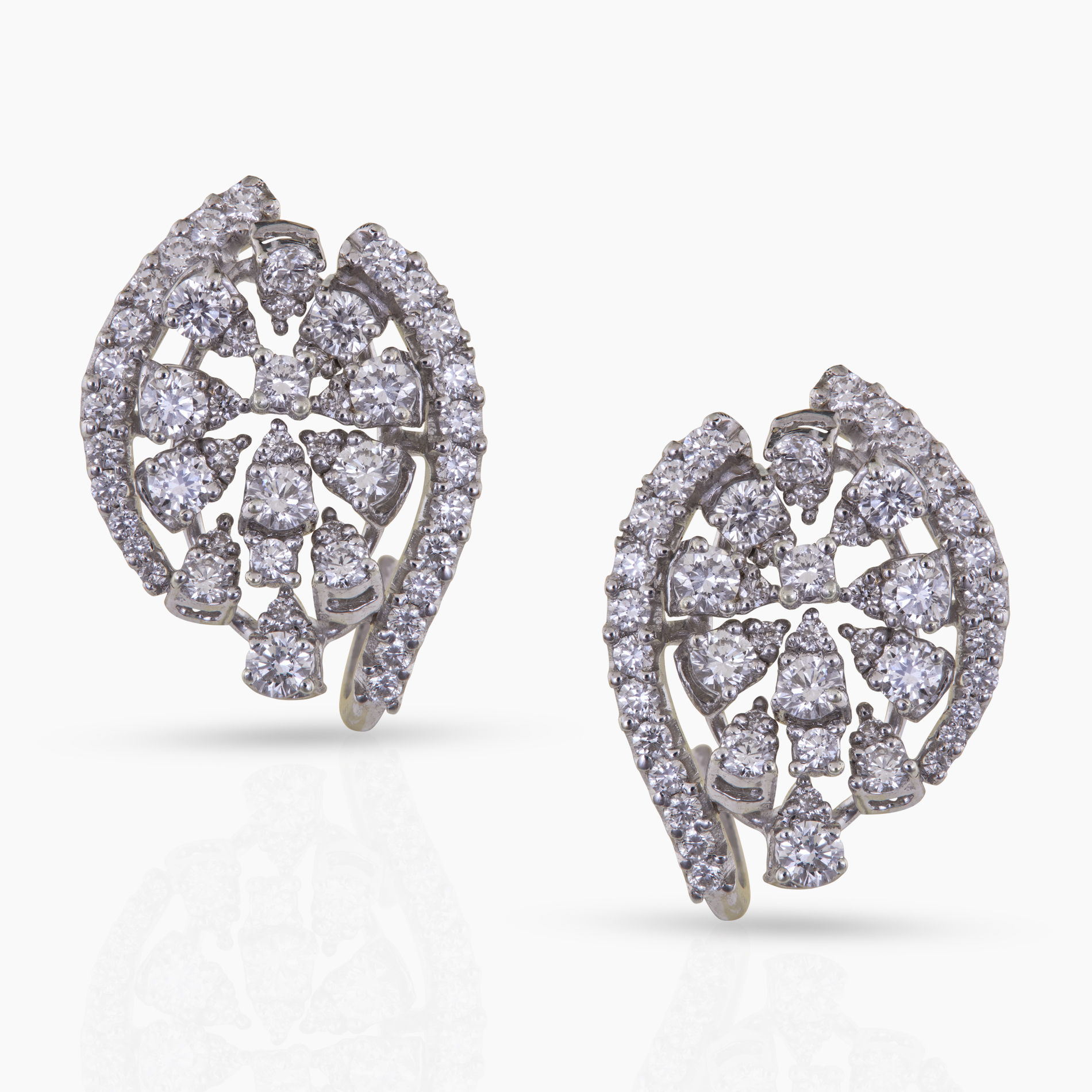 Diamond Eye Shaped Studs