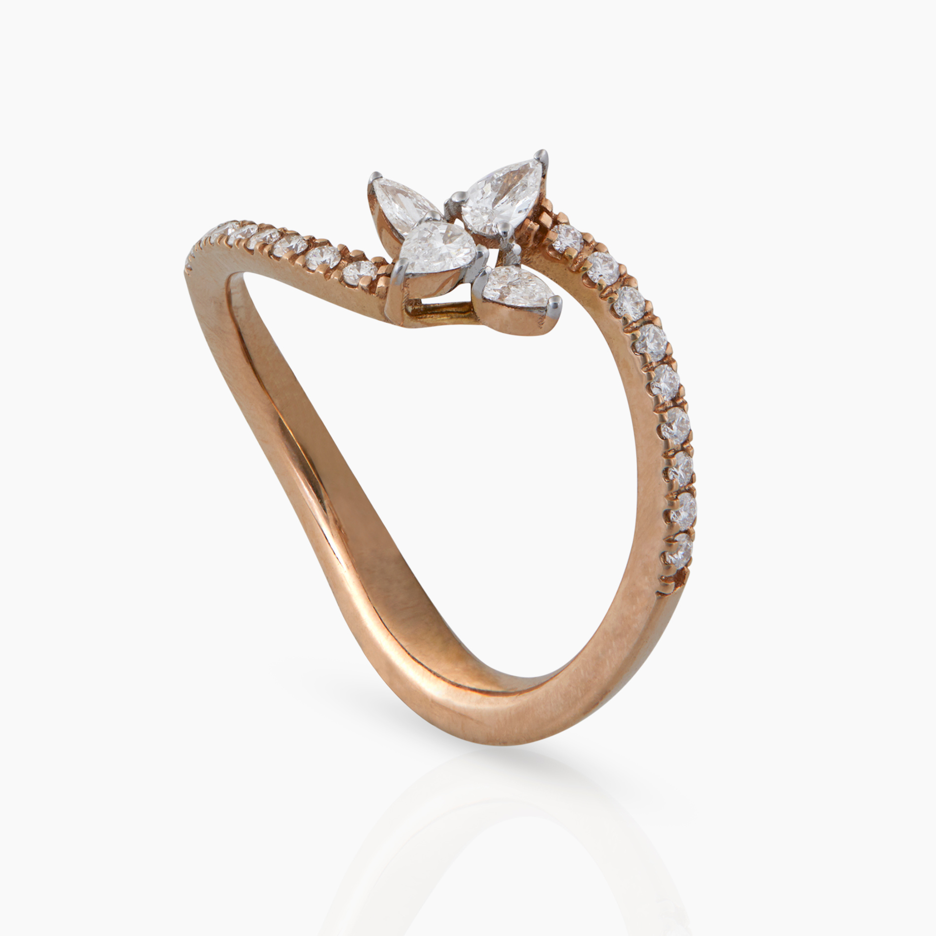 Eclectic Petal Sparkle Ring