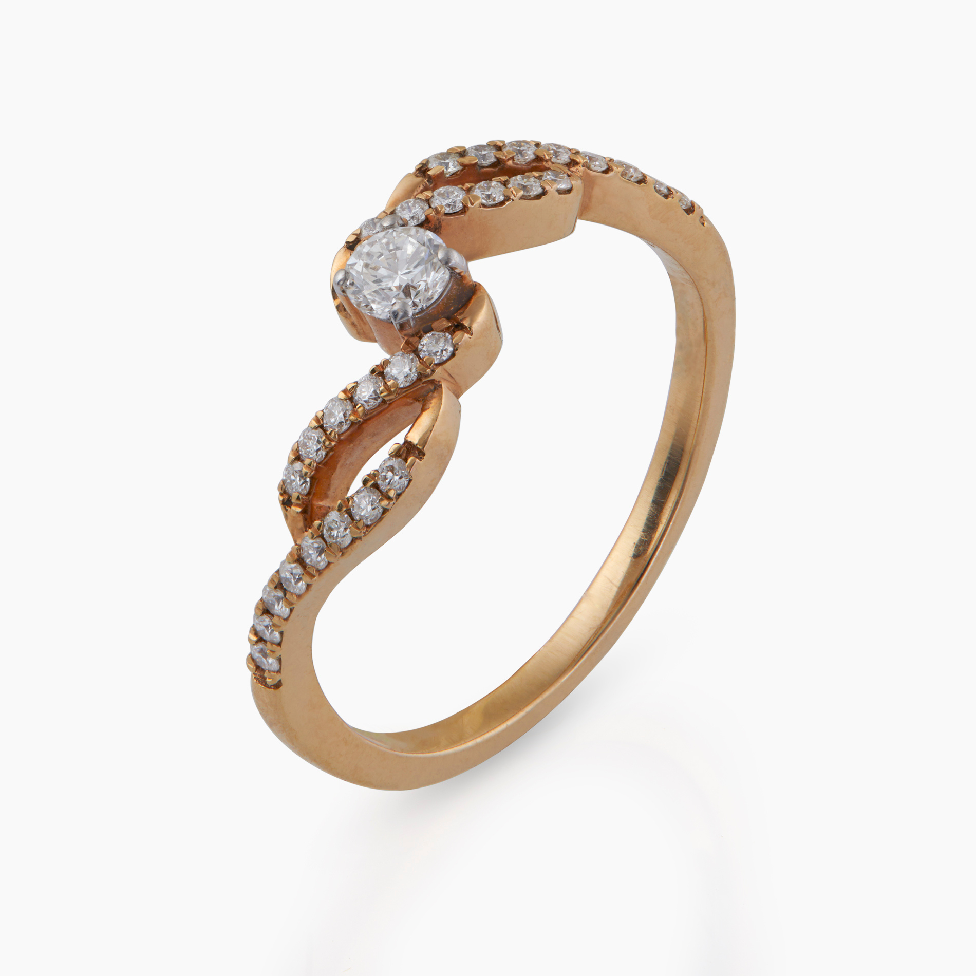 Classic Rose Gold Curve Ring