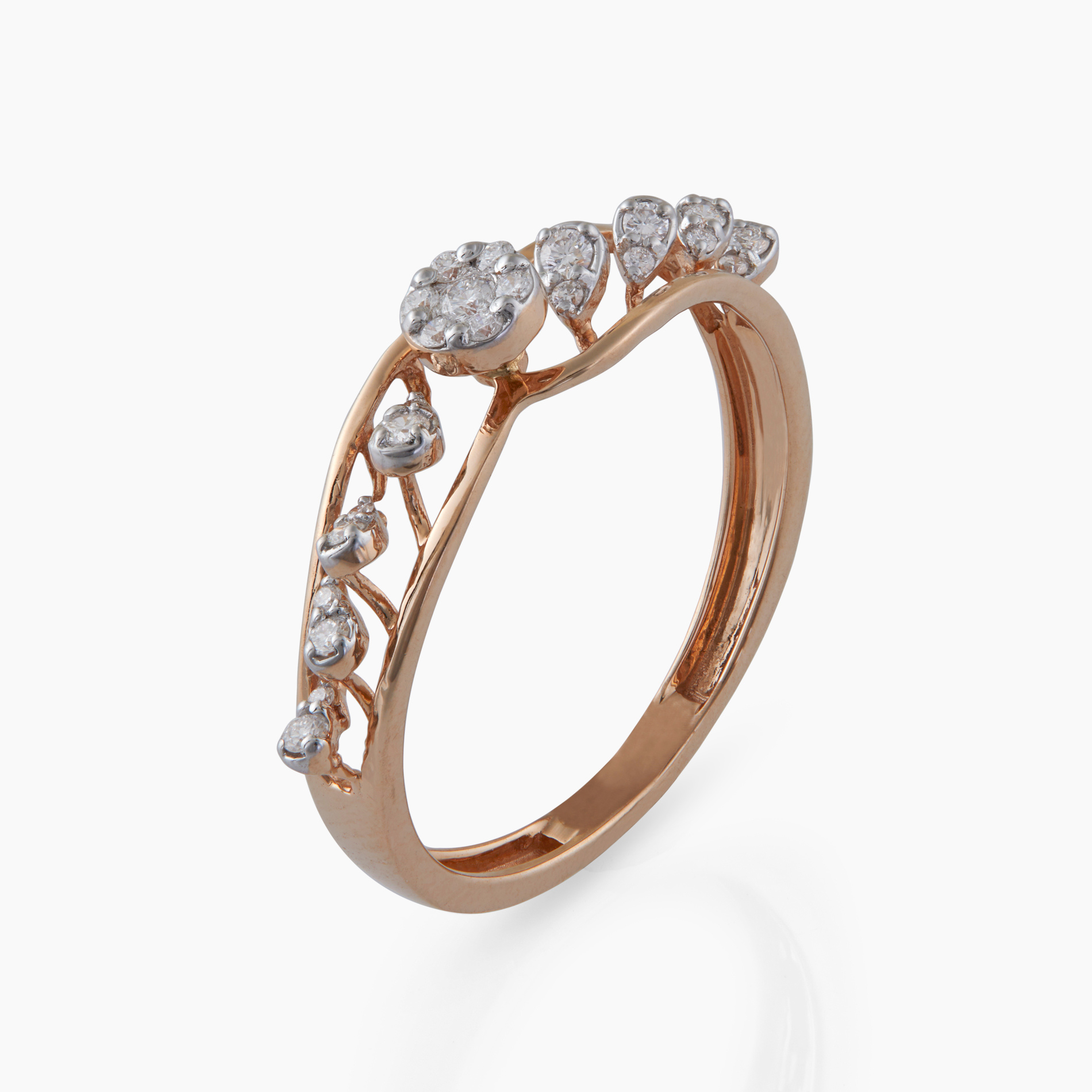 Daily Wear Diamond Rose Gold Band