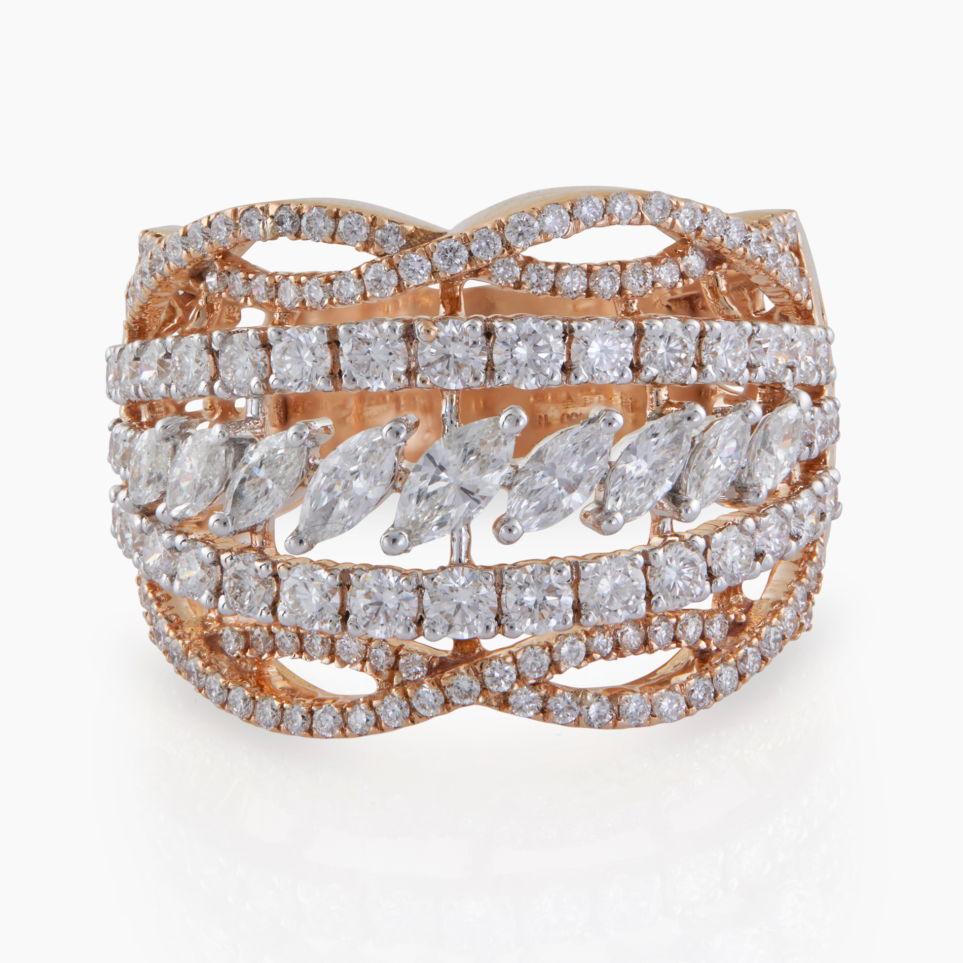 Broad Marquise Diamond Band