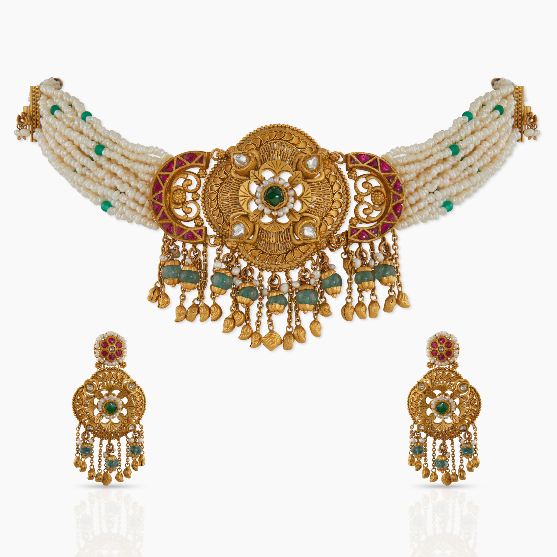 Medallion Choker Set