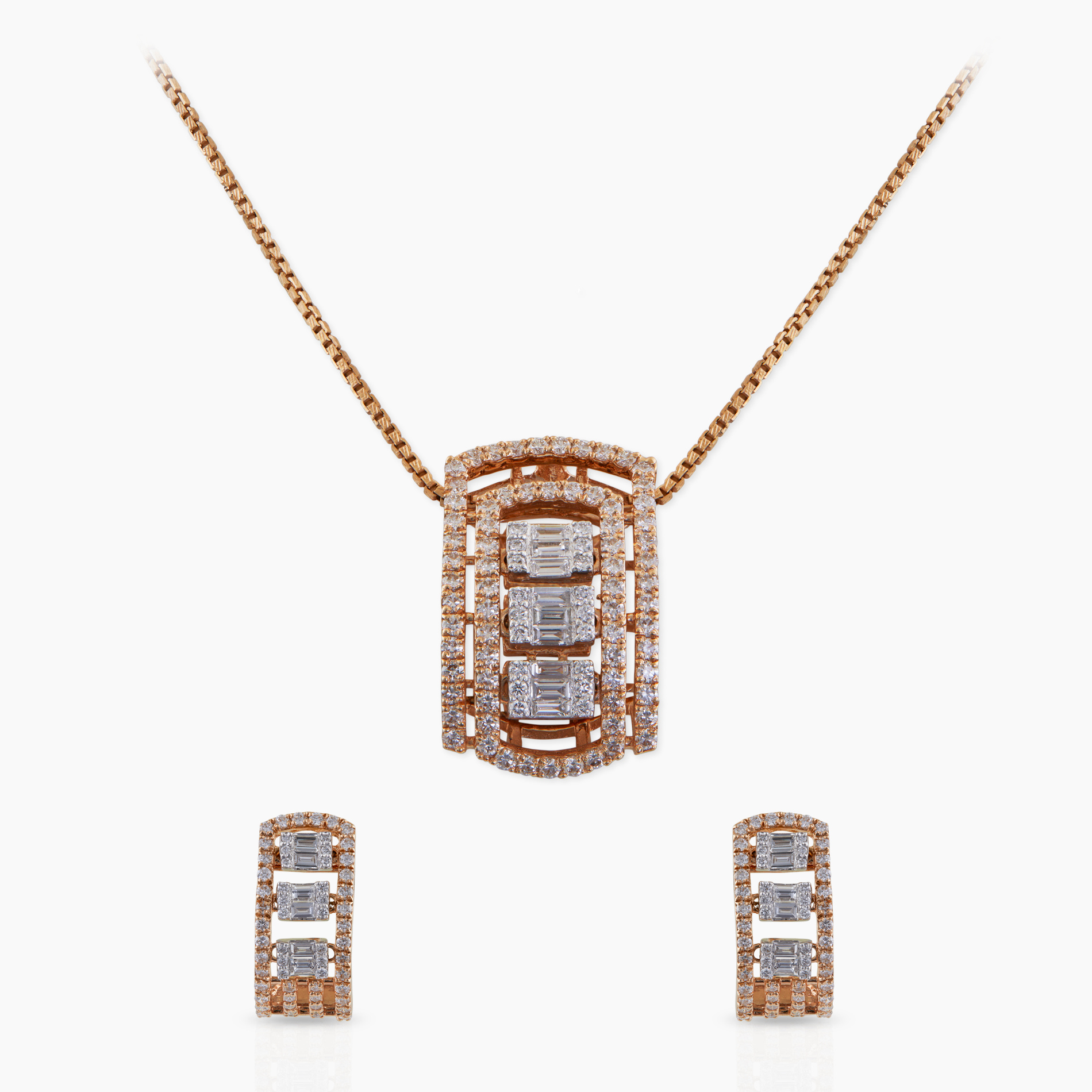 Baguetted Box Pendant