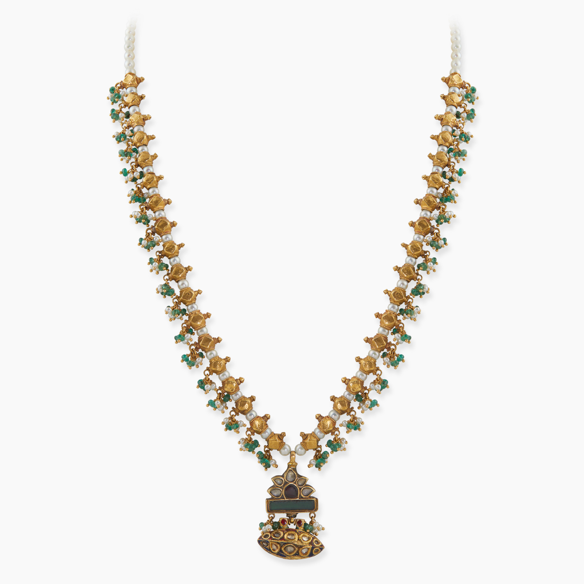 Long Antique Golden Necklace