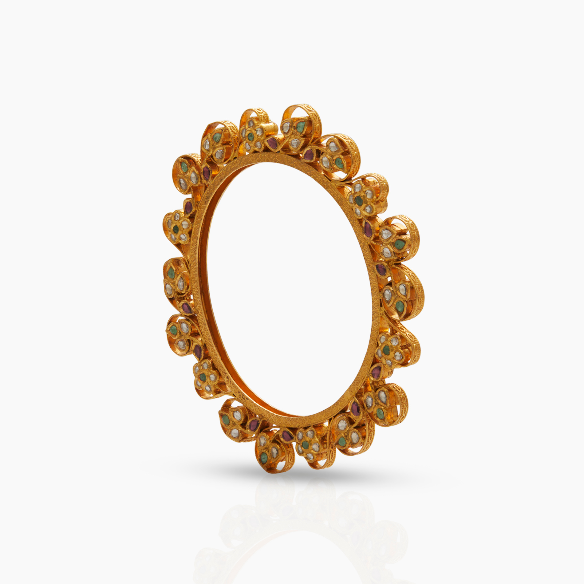 Linear Floral Bangles