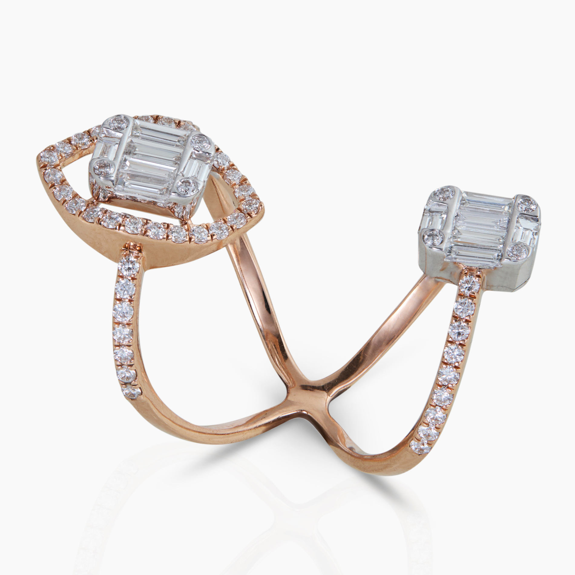 Dual Bands of Diamonds