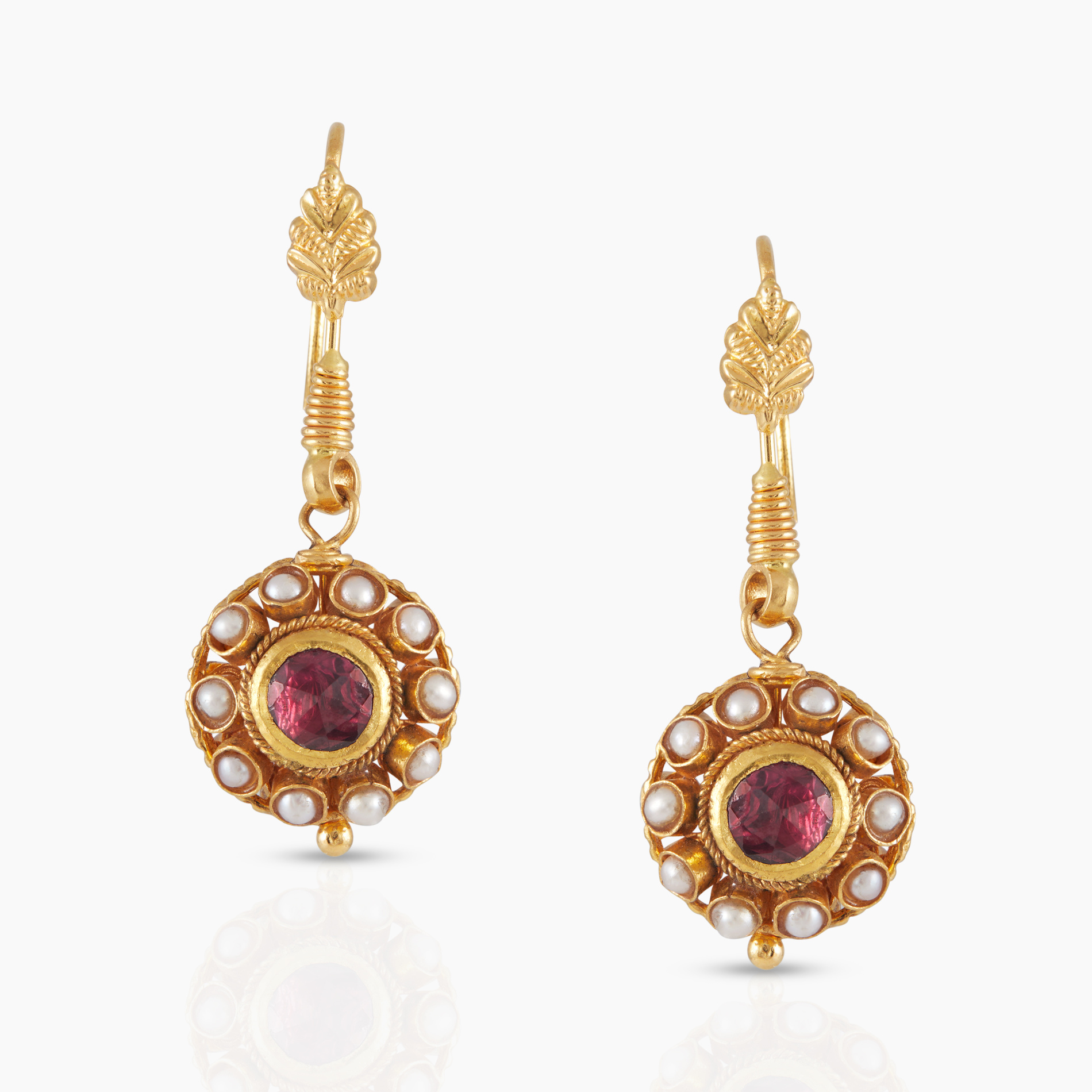 Reversible Gold Floral Earrings