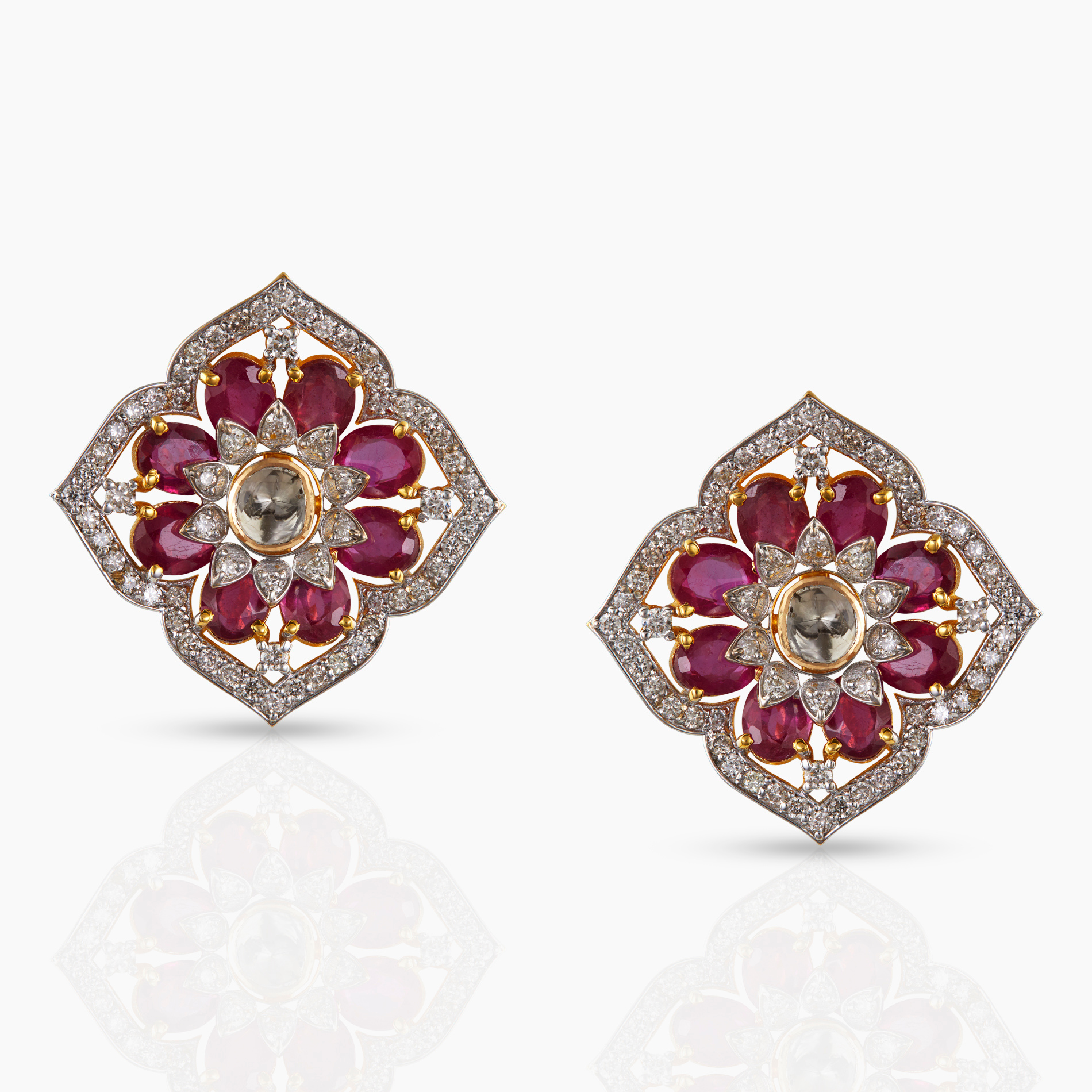 Scarlet Bloom Studs