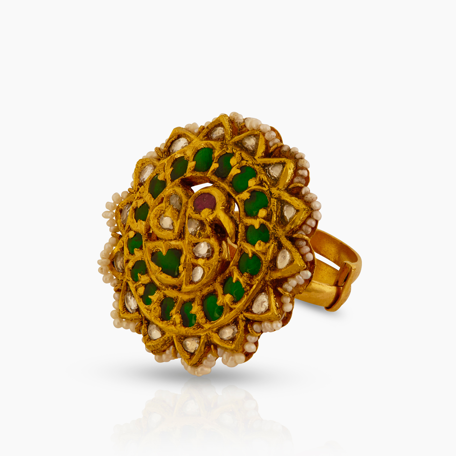 Peacock Flower Ring