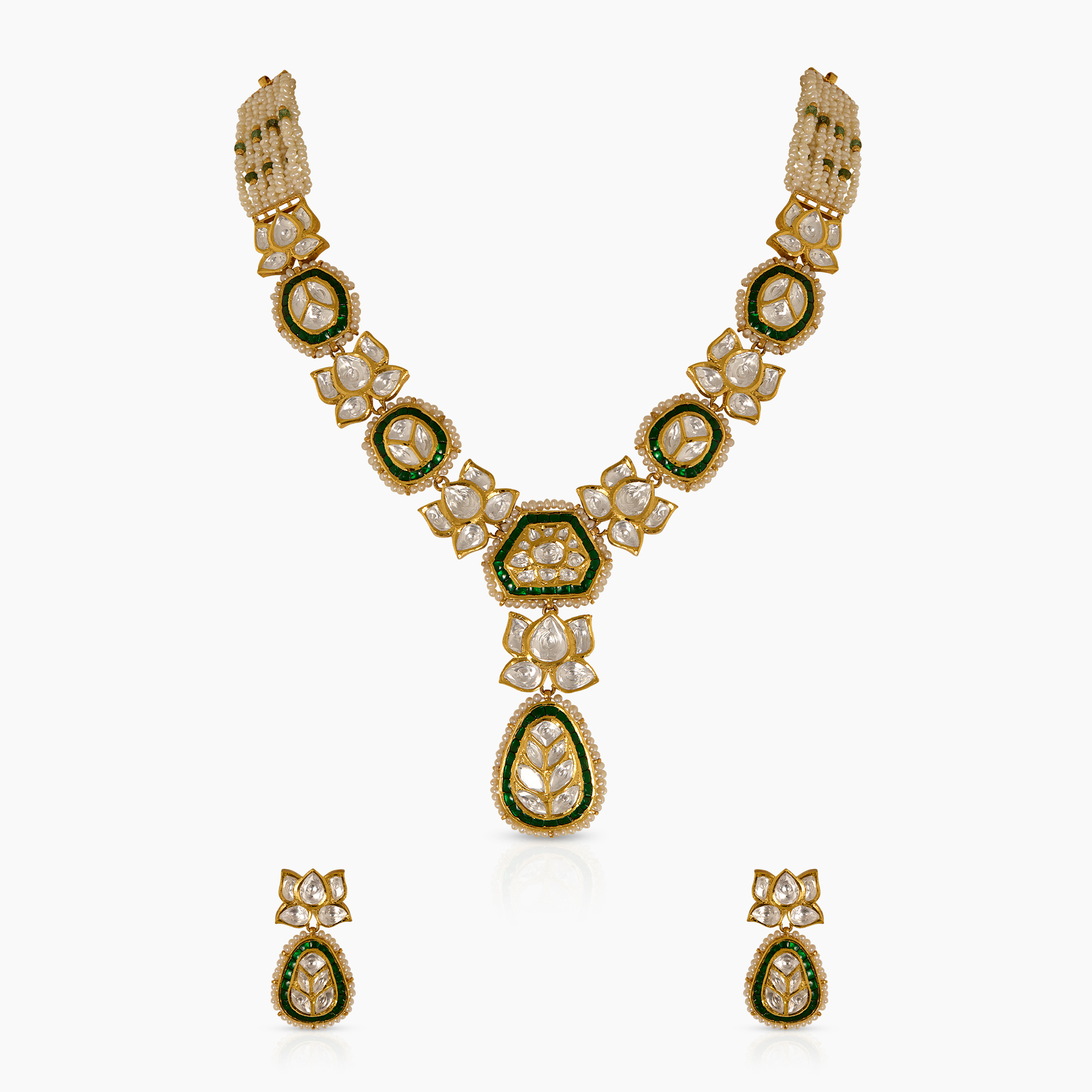 Kundan Green Neckset