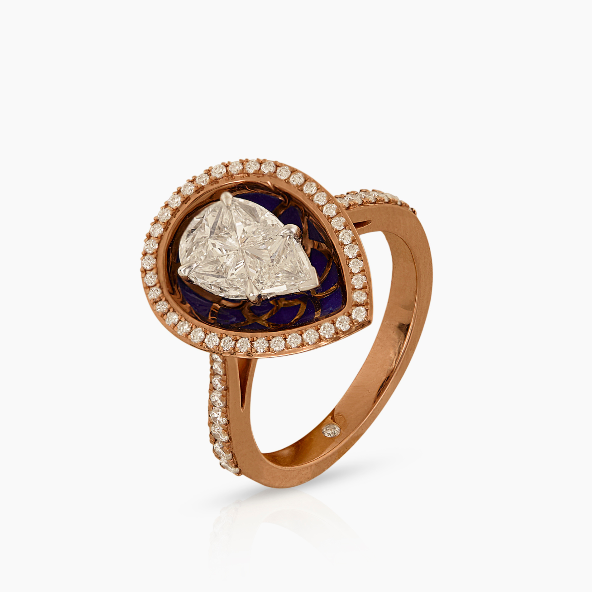 Studded Pear Ring