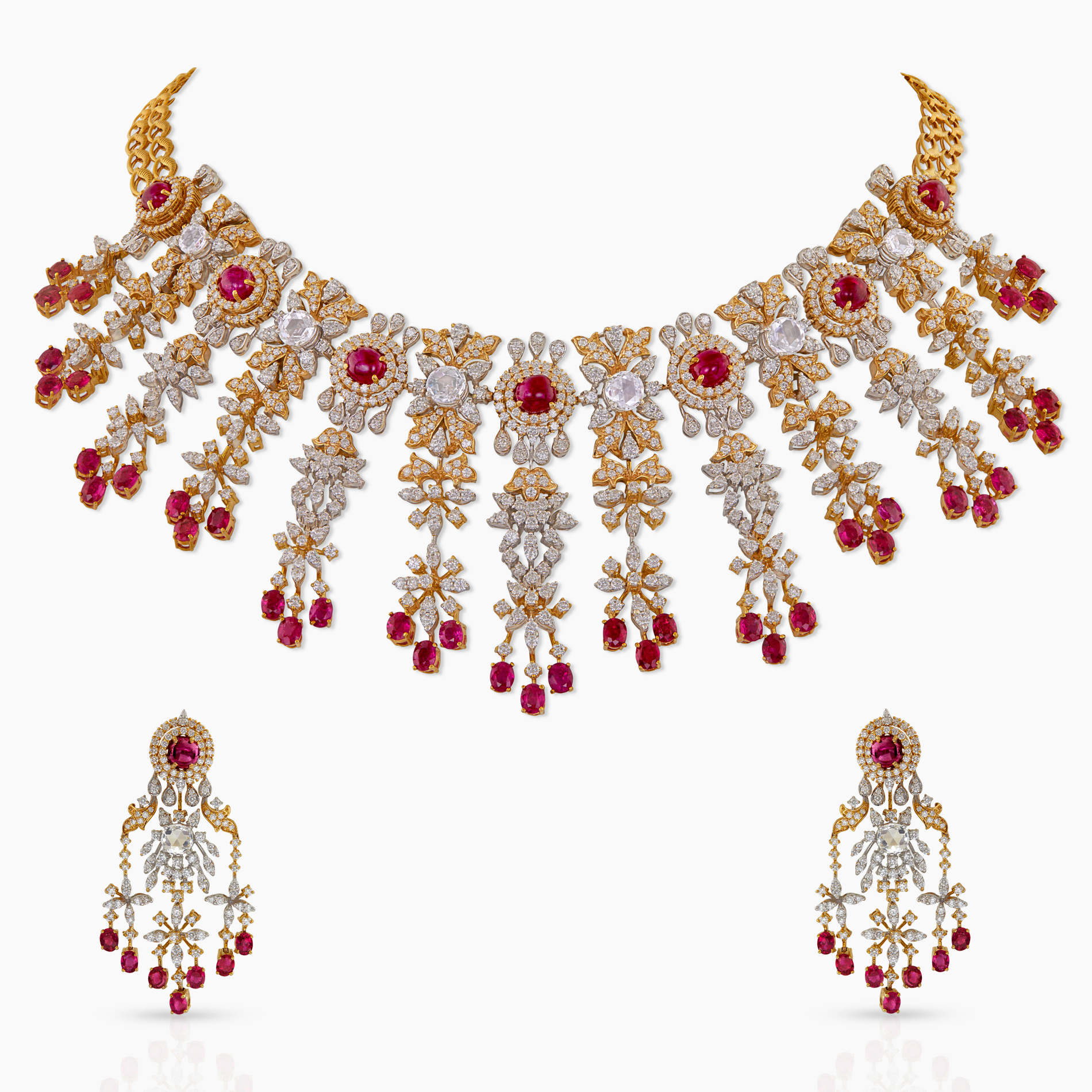 Regal Scarlet Necklace set