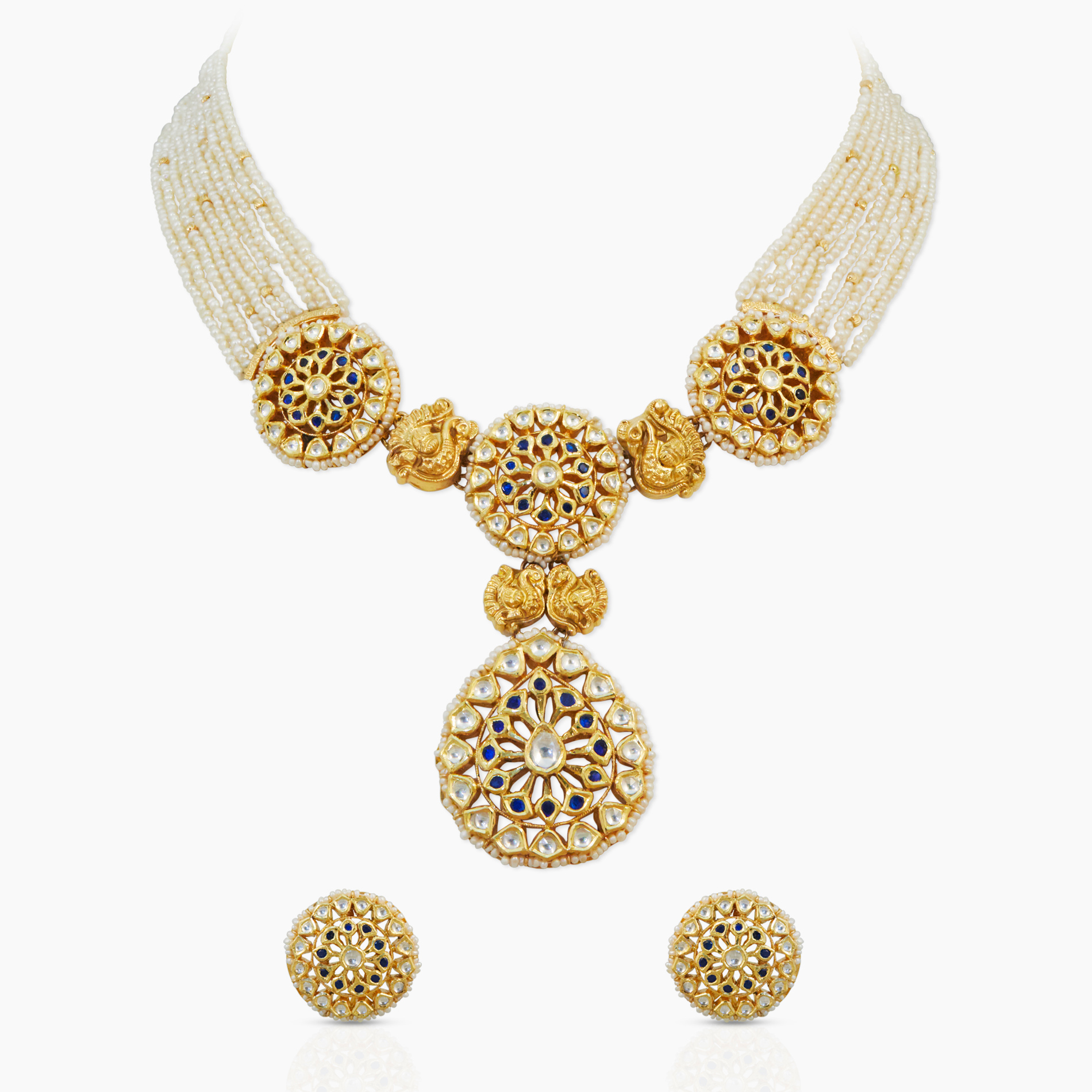 Peacock Pearl Necklace Set