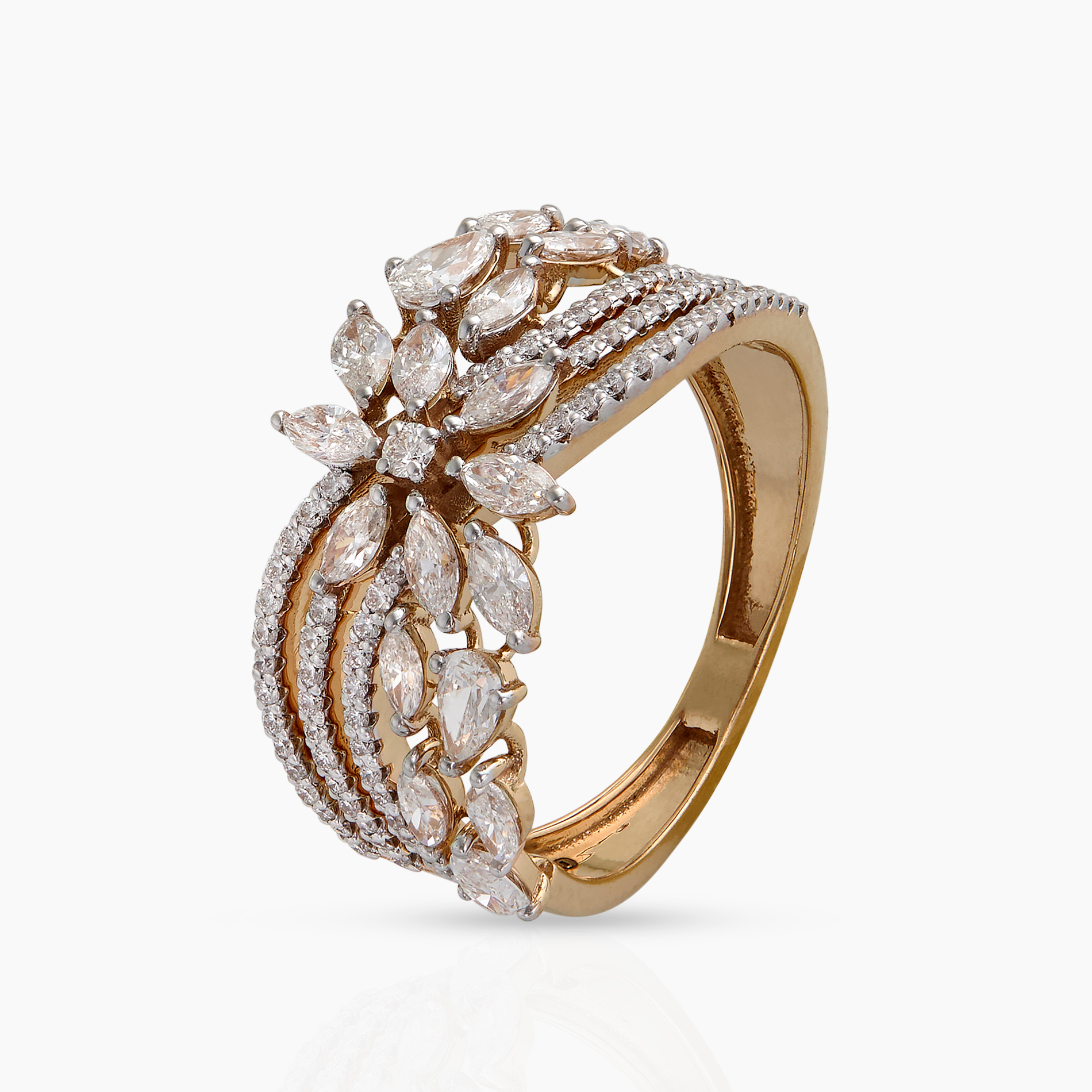 Cascading Floral Ring
