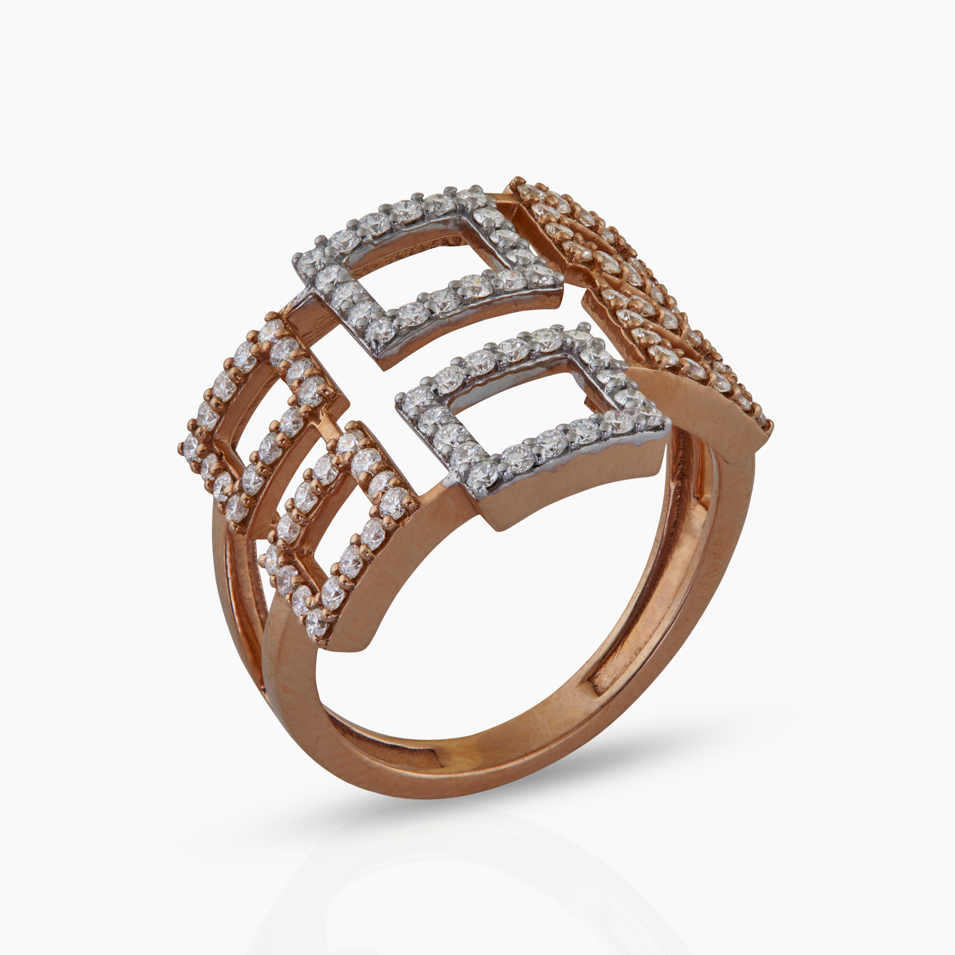 Sleek Geometric Diamond Band